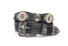 Cargar imagen en el visor de la galería, Concho Belt- #8030-8035 Silver Western Concho Belt
