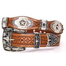 Load image into Gallery viewer, Concho Belt- #8030-8035 Silver Western Concho Belt
