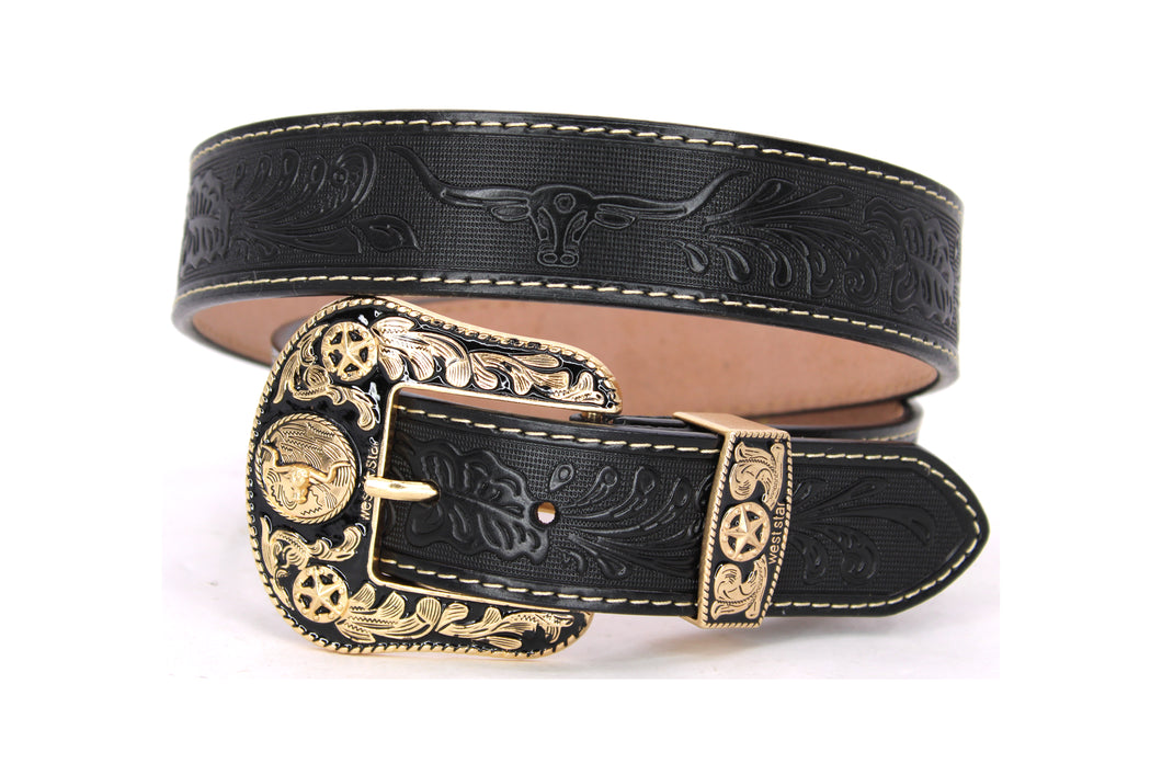 Plain Belt- #8051-8057 Longhorn Horse Crocodile Prayer Floral
