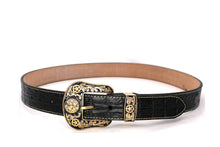 Cargar imagen en el visor de la galería, Plain Belt- #8051-8057 Longhorn Horse Crocodile Prayer Floral

