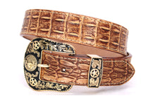 Cargar imagen en el visor de la galería, Plain Belt- #8051-8057 Longhorn Horse Crocodile Prayer Floral
