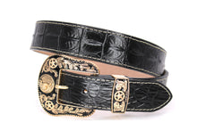 Cargar imagen en el visor de la galería, Plain Belt- #8051-8057 Longhorn Horse Crocodile Prayer Floral
