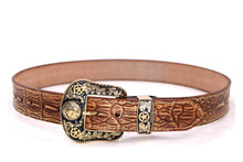Cargar imagen en el visor de la galería, Plain Belt- #8051-8057 Longhorn Horse Crocodile Prayer Floral
