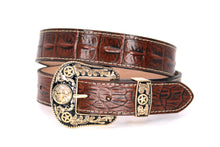 Cargar imagen en el visor de la galería, Plain Belt- #8051-8057 Longhorn Horse Crocodile Prayer Floral
