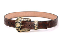 Cargar imagen en el visor de la galería, Plain Belt- #8051-8057 Longhorn Horse Crocodile Prayer Floral
