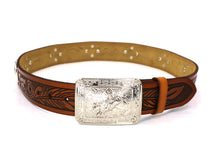 Cargar imagen en el visor de la galería, Concho Belt- #801 Silver Concho &amp; Colorful Rhinestone
