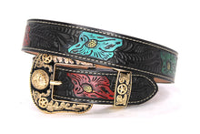Cargar imagen en el visor de la galería, Plain Belt- #8051-8057 Longhorn Horse Crocodile Prayer Floral
