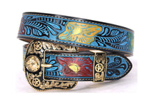 Cargar imagen en el visor de la galería, Plain Belt- #8051-8057 Longhorn Horse Crocodile Prayer Floral
