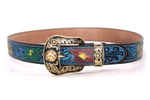 Cargar imagen en el visor de la galería, Plain Belt- #8051-8057 Longhorn Horse Crocodile Prayer Floral
