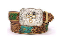 Cargar imagen en el visor de la galería, Plain Belt- #8051-8057 Longhorn Horse Crocodile Prayer Floral
