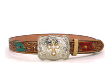 Cargar imagen en el visor de la galería, Plain Belt- #8051-8057 Longhorn Horse Crocodile Prayer Floral
