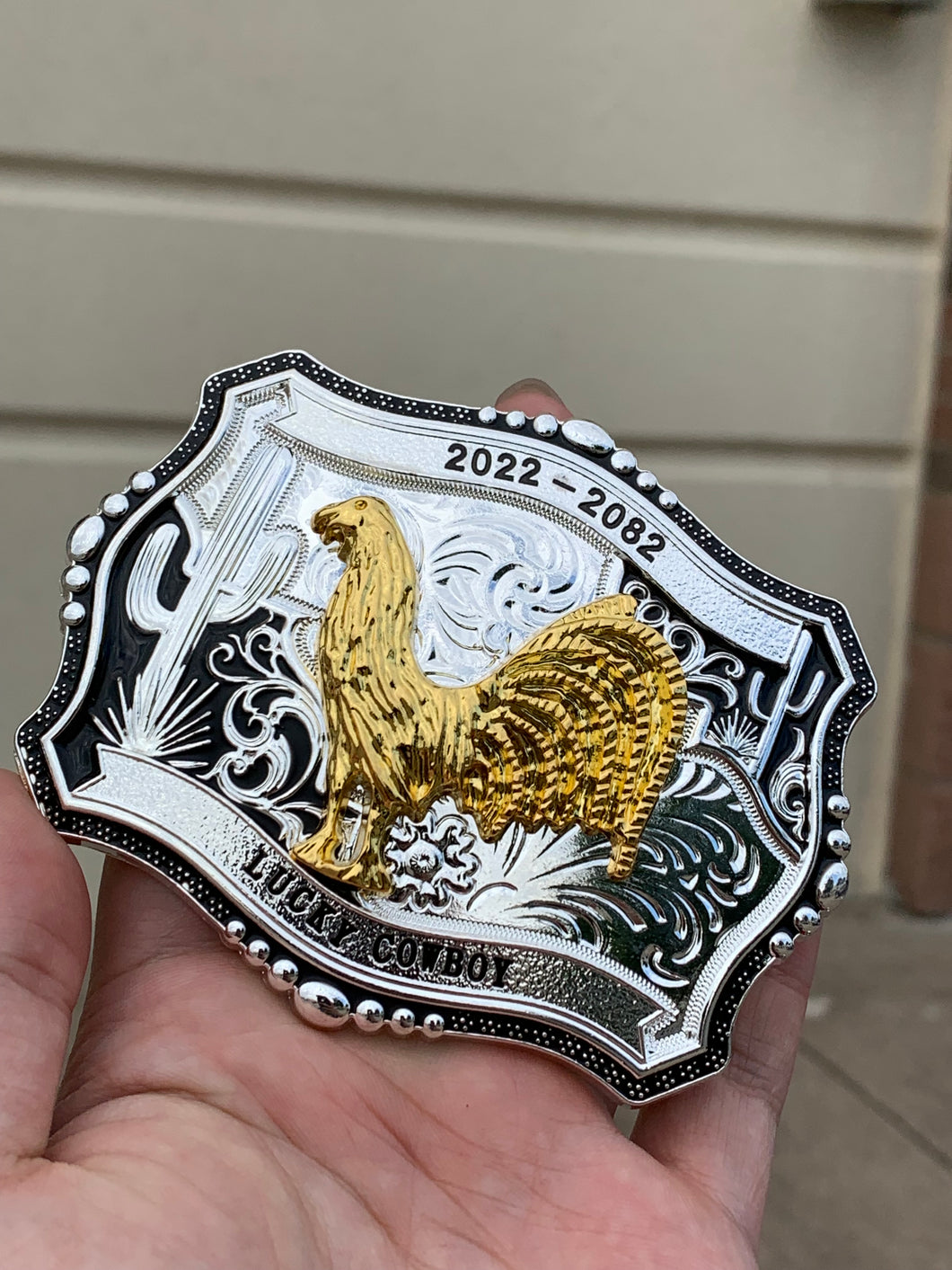 B55- Rooster Silver