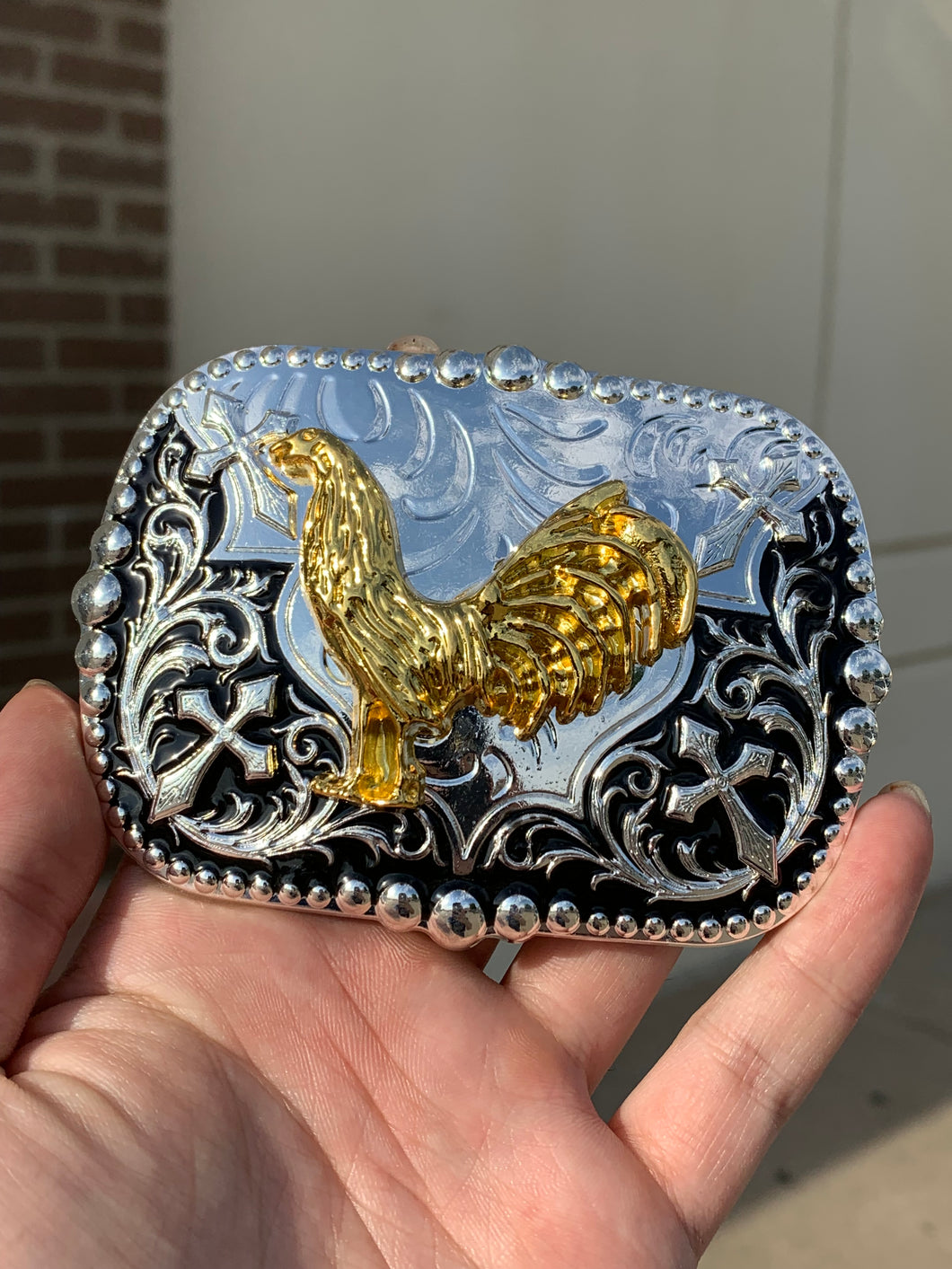 B54- Rooster Silver