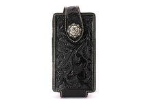 Load image into Gallery viewer, Phone Holster- #341 Floral Elastic Panel Magnetic Closure Phone Case Size L
