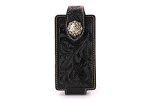 Load image into Gallery viewer, Phone Holster- #342 Floral Elastic Panel Magnetic Closure Phone Case Size M

