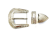 Cargar imagen en el visor de la galería, Buckle- 3p3 Unisex Fashion Three Piece Buckle Set Gold or Silver with Rhinestone
