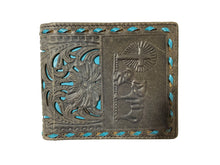 Load image into Gallery viewer, Short Wallet- #687 Leather Threading Wallet Genuine Leather Rodeo
