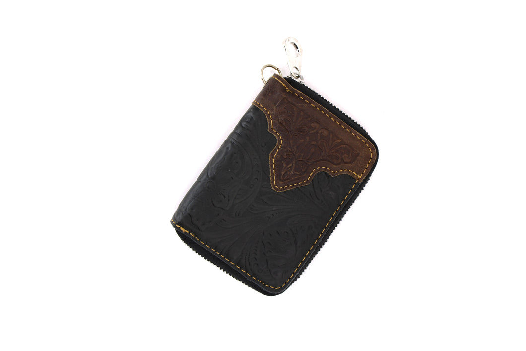 Short Wallet- #688 Genuine Leather Chain Wallet Hip Hop Rock