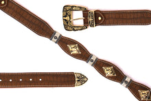 Load image into Gallery viewer, Concho Belt- #8001A-E Concho with Clear Stone
