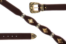 Load image into Gallery viewer, Concho Belt- #8001A-E Concho with Clear Stone

