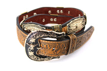 Load image into Gallery viewer, Concho Belt- #803 (Gold) Western Concho Decoration Belt
