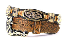 Load image into Gallery viewer, Concho Belt- #803 (Gold) Western Concho Decoration Belt
