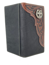Load image into Gallery viewer, Long Wallet- #805 806 Genuine Cow Leather Crocodile Pattern Cross or Cowboy Pray

