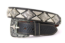 Load image into Gallery viewer, Concho Belt- #805 Western Silver Concho Decoration Belt
