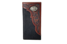 Load image into Gallery viewer, Long Wallet- #805 806 Genuine Cow Leather Crocodile Pattern Cross or Cowboy Pray
