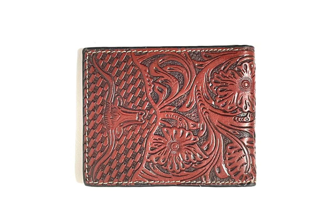 Short Wallet- #821 811 Genuine Leather Short Wallet Men's Cowboy Rodeo