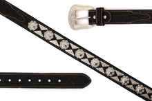 Load image into Gallery viewer, Concho Belt- #815A Silver Buckle Silver Berry
