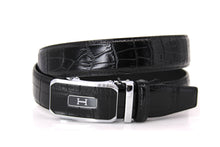 Cargar imagen en el visor de la galería, Plain Belt-  Genuine Cow Leather Belt Crocodile Pattern CG Cougar Alligator H Line Z #2
