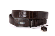 Load image into Gallery viewer, Plain Belt-  Genuine Cow Leather Belt Crocodile Pattern CG Cougar Alligator H Line Z #3

