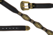 Cargar imagen en el visor de la galería, Concho Belt- #G608 Bronze Gold Western Concho Belt
