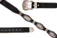 Cargar imagen en el visor de la galería, Concho Belt- #S608 Silver Western Concho Belt
